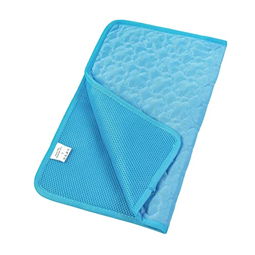 Saterkali Haustier-Kühlmatte, Katzenbetten für Indoor-Katzen, atmungsaktiv, verschleißfest, dünn, weich, groß, für den Sommer, Eis, Haustierkissen für Zuhause, S-Blau Saterkali Haustier-Kühlmatte, Katzenbetten für Indoor-Katzen, atmungsaktiv, verschleißfest, dünn, weich, groß, für den Sommer, Eis, Haustierkissen für Zuhause, S-Blau von Saterkali