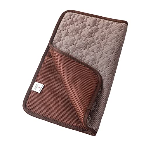 Saterkali Haustier-Kühlmatte, Katzenbetten für Indoor-Katzen, atmungsaktiv, verschleißfest, dünn, weich, groß, für den Sommer, Eis, Haustierkissen für Zuhause, XL-Kaffee Saterkali Haustier-Kühlmatte, Katzenbetten für Indoor-Katzen, atmungsaktiv, verschleißfest, dünn, weich, groß, für den Sommer, Eis, Haustierkissen für Zuhause, XL-Kaffee von Saterkali