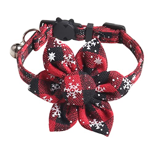 Saterkali Hundehalsband Weihnachten Karomuster Hund Katze Halsband Dress Up auffällig schön exquisit rot von Saterkali