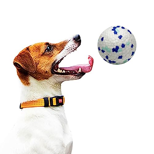 Saterkali Interaktives Hundespielzeug, Hundeball-Spielzeug, hochelastisch, bissfest, 3D-Vorsprünge für Kauer, interaktives Haustiergeschenk für Welpen, kleine, mittelgroße Hunde, A-7,6 cm von Saterkali