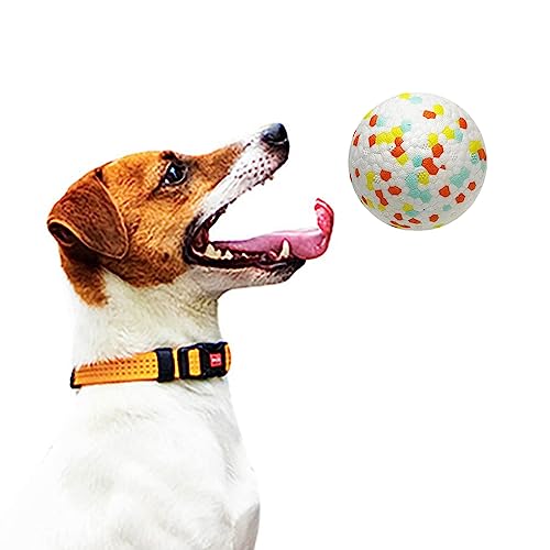 Saterkali Interaktives Hundespielzeug, Hundeball-Spielzeug, hochelastisch, bissfest, 3D-Vorsprünge für Kauer, interaktives Haustiergeschenk für Welpen, kleine, mittelgroße Hunde, B-7,6 cm von Saterkali