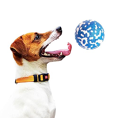 Saterkali Interaktives Hundespielzeug, Hundeball-Spielzeug, hochelastisch, bissfest, 3D-Vorsprünge für Kauer, interaktives Haustiergeschenk für Welpen, kleine, mittelgroße Hunde, G-7,6 cm von Saterkali