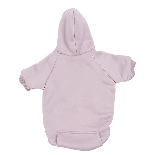 Saterkali Kapuzen-Sweatshirt für Hunde, gemütlicher Haustier-Kapuzenpullover mit Taschen, weich, warm, zweibeiniges Design, Katzen, bequem, Haustierbedarf, bequem Violett L von Saterkali