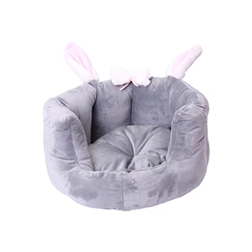 Saterkali Katzenbett in Kaninchenform, warmes Bett für Haustiere, Katzen, Hund, Nest, PP-Baumwolle, B von Saterkali