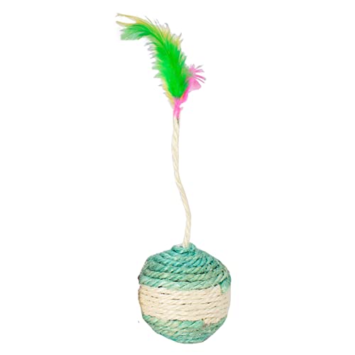 Saterkali Katzenspielzeug, Federball, Federball, lindert Langeweile, bissfest, ausgezeichnete Verschleißfest, zufällige Farbe Saterkali Katzenspielzeug, Federball, Federball, lindert Langeweile, bissfest, ausgezeichnete Verschleißfest, zufällige Farbe von Saterkali