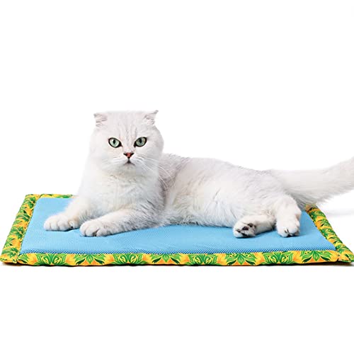 Saterkali Selbstkühlendes Katzenbett, selbstkühlende Katzen-Hundematte, atmungsaktiv, gute Wasseraufnahme, rutschfest, bequem, Sommer-Haustiermatten, Hundebedarf, M-Blau Saterkali Selbstkühlendes Katzenbett, selbstkühlende Katzen-Hundematte, atmungsaktiv, gute Wasseraufnahme, rutschfest, bequem, Sommer-Haustiermatten, Hundebedarf, M-Blau von Saterkali
