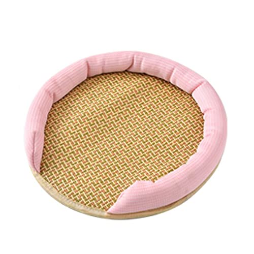Saterkali Sommer-Kühlmatte & Isomatte, Katzenbett, verschleißfest, weich, atmungsaktiv, rund, für den Sommer, Haustier, Katzen, Schlafkissen, Haustierbedarf, L-Rosa Saterkali Sommer-Kühlmatte & Isomatte, Katzenbett, verschleißfest, weich, atmungsaktiv, rund, für den Sommer, Haustier, Katzen, Schlafkissen, Haustierbedarf, L-Rosa von Saterkali