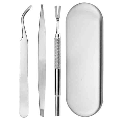Satiskid Edelstahl Zeckenentferner Set 3er Pack - Tickremover Set mit Zeckenhaken, Doppelseitiger Pinzette & Zeckenpinzette - Inkl. Aufbewahrungsbox - Schnell & Sicher für Mensch und Tier Satiskid Edelstahl Zeckenentferner Set 3er Pack - Tickremover Set mit Zeckenhaken, Doppelseitiger Pinzette & Zeckenpinzette - Inkl. Aufbewahrungsbox - Schnell & Sicher für Mensch und Tier von Satiskid