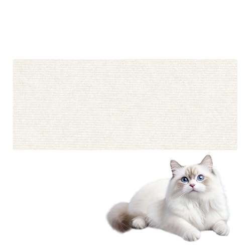 Selbstklebend Kratzmatte Katze, Trimmbare Selbstklebend Kratzteppich Katze DIY Kratzschutz Sofa Schutz, Katzenkratzmatte Kratzbretter für Bäume Wand Möbel und Couch Schutz (30 * 100cm) (Beige) von Satiskid