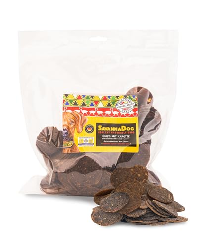 SavannaDog Chips mit Karotte 800g - Hunde Leckerlis getreidefrei & hypoallergen, Leckereien für Hunde mit Straußenfleisch, Hundeleckerli mit wertvollen Ballaststoffen SavannaDog Chips mit Karotte 800g - Hunde Leckerlis getreidefrei & hypoallergen, Leckereien für Hunde mit Straußenfleisch, Hundeleckerli mit wertvollen Ballaststoffen von SavannaDog