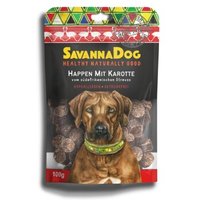 SavannaDog vom südafrikanischen Strauß Happen 100 g mit Karotte von SavannaDog