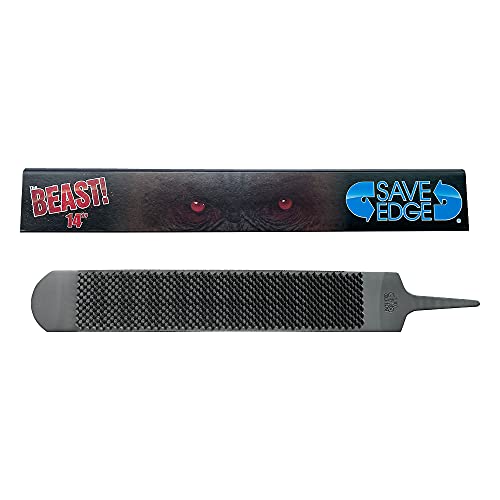 Save Edge Hufraspel Beast 14 Zoll mit Griff zur professionellen Bearbeitung von Pferdehufen, 350mm lang von Save Edge