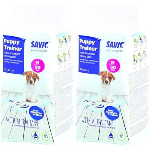 Nobby Puppy Trainer Starter Kit Pads, 50 Stück, mittel, für Tiere (Packung mit 2) von Savic