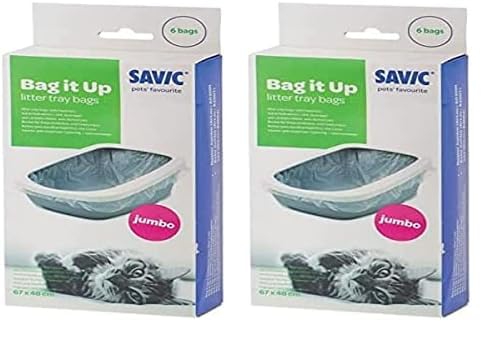 Savic Bag it up Katzentoilette Liner 6 Tüten, Giant (Packung mit 2) von Savic