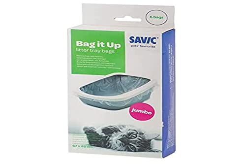 Savic Bag It Up Katzentoiletteneinlage, 6 Beutel, Jumbo, Verpackung kann variieren von Savic