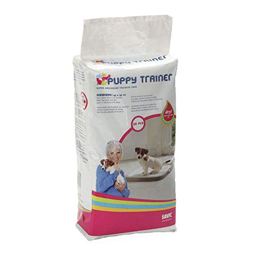 Savic Ersatzpads für Puppy Trainer-Hundetoilette, Größe M, 45 x 30 cm, 30 Stück Savic Ersatzpads für Puppy Trainer-Hundetoilette, Größe M, 45 x 30 cm, 30 Stück von Savic
