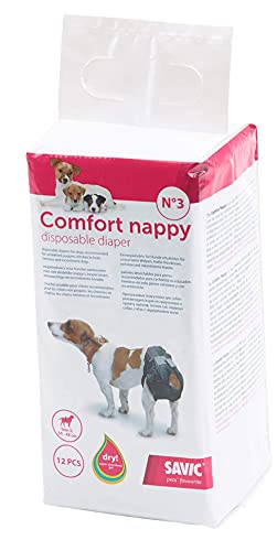 Savic Hundewindel Einwegwindel Hunde Schutzhose Comfort Nappy Größe 3 (Taillenumfang: 34-48 cm) von Savic