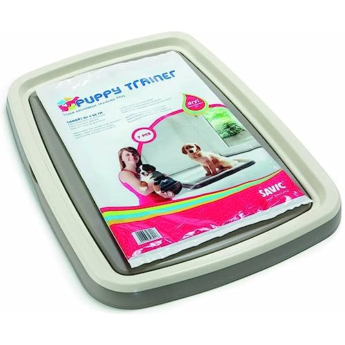 Savic Puppy Trainer Hundetoilette für Welpen, Starter-Set, Toilette mit 7 Pads, Größe L, 62,5 x 48 x 4 cm Savic Puppy Trainer Hundetoilette für Welpen, Starter-Set, Toilette mit 7 Pads, Größe L, 62,5 x 48 x 4 cm von Savic
