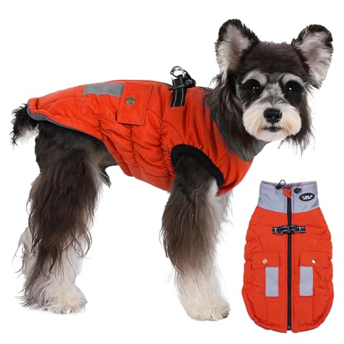 Savlot Hundejacke mit Kabelbaum wasserem Hund Wintermantel für kleine mittelgroße Hunde Hundemantel für Labrador Chihuahua Französische Bulldogge Hundejacke mit reflektierender Tasche L Savlot Hundejacke mit Kabelbaum wasserem Hund Wintermantel für kleine mittelgroße Hunde Hundemantel für Labrador Chihuahua Französische Bulldogge Hundejacke mit reflektierender Tasche L von Savlot