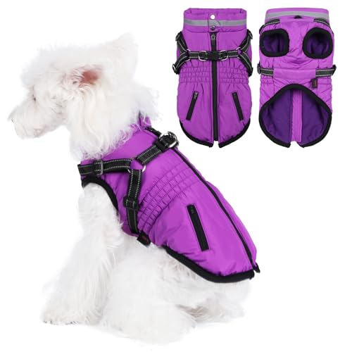 Savlot Hundemantel mit Reißverschluss Hundejacke Warmer Welpen-Wintermantel Gepolsterte Hunde-Fleeceweste Winddichte Hunde-Schneejacke HundeKleidung Reflektierende Hundemäntel mit Geschirr Savlot Hundemantel mit Reißverschluss Hundejacke Warmer Welpen-Wintermantel Gepolsterte Hunde-Fleeceweste Winddichte Hunde-Schneejacke HundeKleidung Reflektierende Hundemäntel mit Geschirr von Savlot