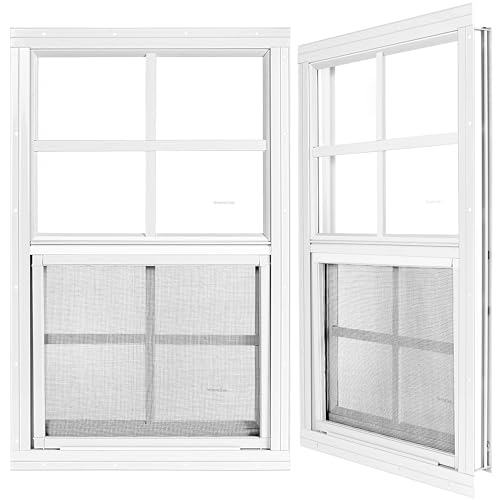 Hühnerstallfenster, 30,5 x 45,7 cm, 2 Stück, weiß, Hühnerstall, Schuppen, Haushalt, Wohnmobil, Haus, kleine Sichtfenster von Sawowkuya