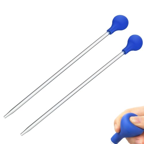 Aquarium Pipette Lang - Korallenfütterungsset (2X 35cm) mit Spitze und Gummikopf von Sayago