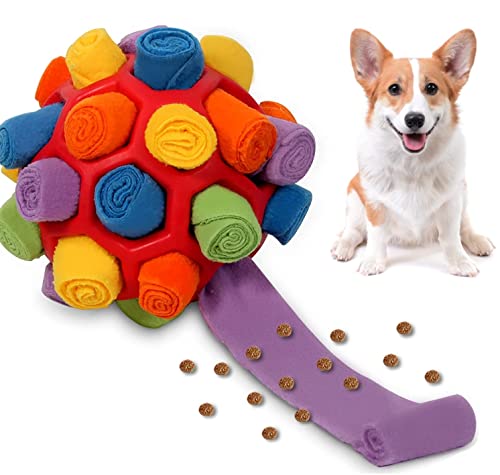 Sazhdmo Schnüffelball für Hunde Interaktives Hundespielzeug,Hundespielzeug tragbarer Haustier Snuffle Ball Toy für Kleine Mittelgroße Hunde Haustier von Sazhdmo