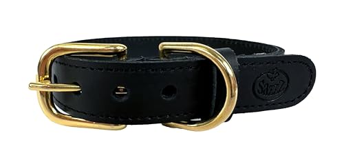 Sazzz Halsband voor Hond Braveheart Classic leer zwart 22-28x1,5 cm von Sazzz