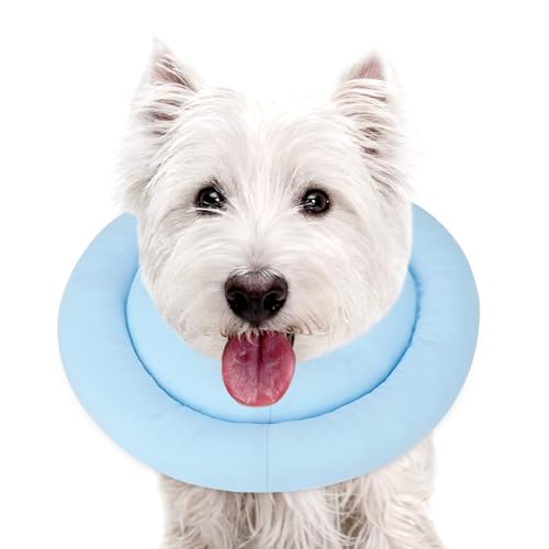SBAYOOL Katzenhalsband, weiches und bequemes verstellbares Hunde-Donuthalsband, Hunde-Donut-Halsband, mehrlagiger weicher Hundekegel nach Operationen, Anti-Lecken hilft bei der Genesung, Rosa-L von Sbayool