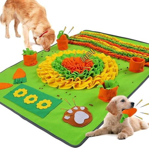 SBAYOOL Schnüffelmatte für Hunde, groß, interaktives Fütterungsspiel für Langeweile, Hundeschnüffelmatte verbessert das Futterinteresse und fördert langsames Fressen, 101,6 x 79,1 cm von Sbayool