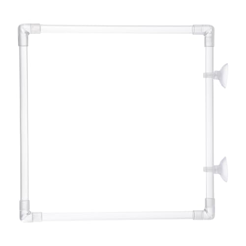 Transparente Aquarium-Futterringe, 23 x 23 cm, rutschfester Saugnapf, Fischfutterspenderringe für sichere und sichere Fütterung von Sbshiouu