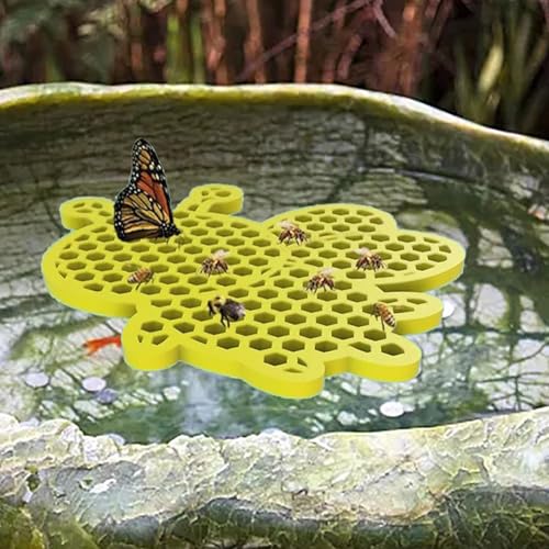 Bienentränkestation schwimmende Bieneninsel zum Trinken,Schmetterlingstrinkstation, Schmetterlings Trinkstation, zusammenklappbar, Anlocken Anderen fliegenden Tieren Bienenfutterspender (One Size) von Sbyhbhyds