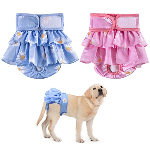 Scettar Weiche Hundewindeln, waschbare und wiederverwendbare Hundewindeln, super saugfähige und verstellbare Welpen-Sanitärwindeln, Perioden-Wärmehosen für weibliche Haustiere, Inkontinenz und Reisen, Scettar Weiche Hundewindeln, waschbare und wiederverwendbare Hundewindeln, super saugfähige und verstellbare Welpen-Sanitärwindeln, Perioden-Wärmehosen für weibliche Haustiere, Inkontinenz und Reisen, von Scettar