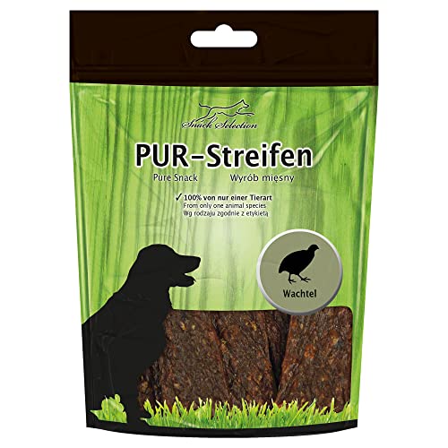 500g Schecker PUR Streifen Wachtel - Gluten- und getreidefrei - leicht teilbar und wunderbar weich von Schecker