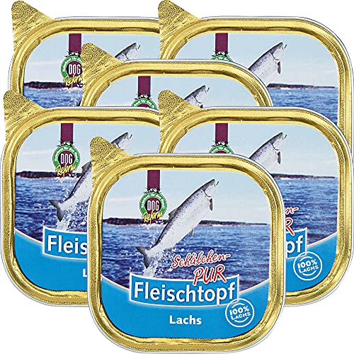 DOGREFORM Fleischtopf Schälchen PUR Lachs getreidefrei 6x200g von Schecker