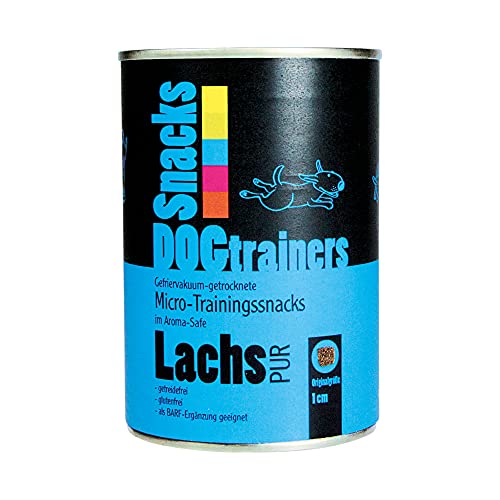 Schecker Hundeleckerli - DOGTRAINERS Lachs PUR - Micro Trainingssnacks - getreidefrei -110 g - als Barf-Ergänzung geeignet von Schecker