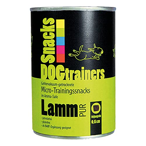 DOGTRAINERS Lamm PUR 1 x 160 g gefriervakuum-getrocknete, kleine PUR-Fleisch-Snacks für das Hundetraining und als leckere Belohnung von Schecker