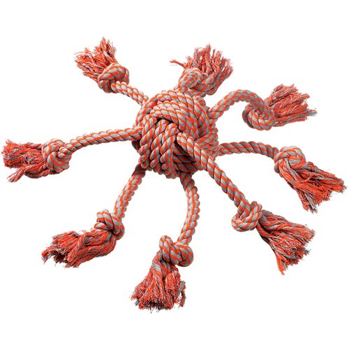 Flamingo HS Baumwolle James Octopus ORANGE KNOTENBALL Dia. 8CM/30CM Flamingo HS Baumwolle James Octopus ORANGE KNOTENBALL Dia. 8CM/30CM von Schecker