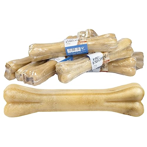 Schecker Kauknochen für den Hund - mit Reiner Pansen - Füllung - proteinreich - mit Rinderhaut 1,5 kg (10 Stck.) a 21 cm von Schecker