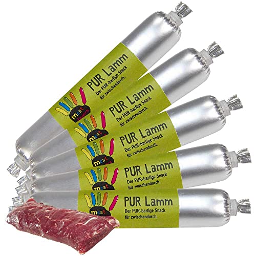 Meatfingers - Der PUR Barfige Snack Lamm für Zwischendurch - Alles je von nur 1 einzigen Tierart - alle Zutaten schlachtfrisch vom Metzger von Schecker