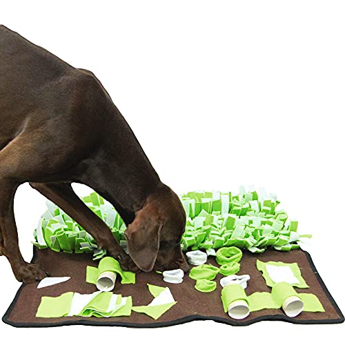 Multi-Schnüffelwiese 80 x 80 cm Schnüffelrasen Hund Schnüffelteppich Leckerlie Suchspiel für den Hund von Schecker