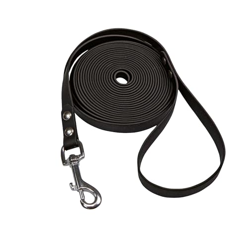 Original Biothane® Schleppleine Schwarz mit Handschlaufe schwarz, 10 m / 16mm von Schecker