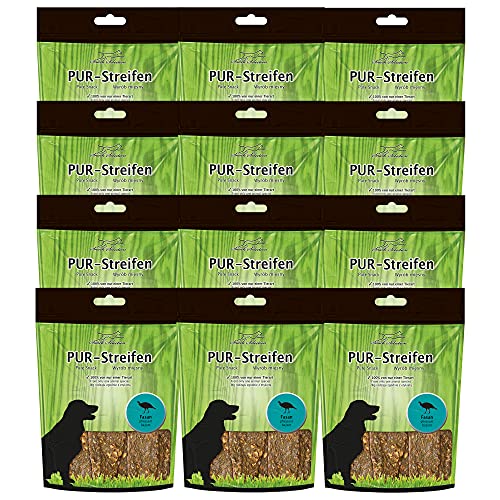 Schecker Dörrfleisch für Hunde - PUR Streifen Fasan - Gluten- und getreidefrei - ideal für empfindliche Hunde und Allergiker 12 x 100g Schecker Dörrfleisch für Hunde - PUR Streifen Fasan - Gluten- und getreidefrei - ideal für empfindliche Hunde und Allergiker 12 x 100g von Schecker