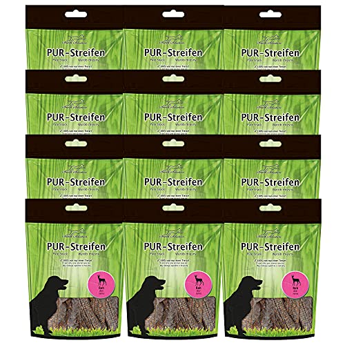 Schecker 12 x 100g REH PUR Streifen - Weich und zäh - 100% von nur 1 einzigen Tierart - Schonend getrocknet Schecker 12 x 100g REH PUR Streifen - Weich und zäh - 100% von nur 1 einzigen Tierart - Schonend getrocknet von Schecker
