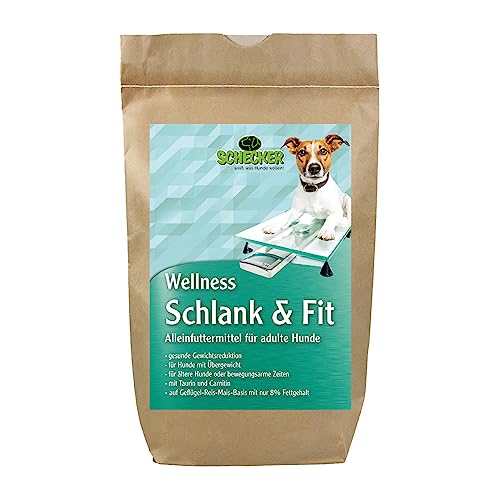 Schecker Trockenfutter Wellness Schlank und Fit - für gesunde Gewichtsreduktion für ausgewachsene Hunde - Geflügel 3 kg von Schecker