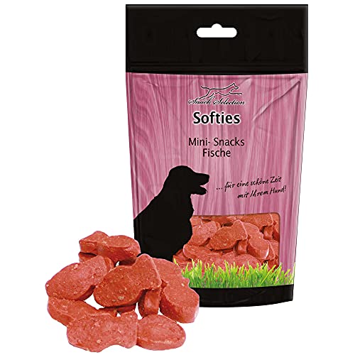 Schecker Hundeleckerli - Mini Snacks Fische mit Lachs - 1000g - Hundefutter - weiche Hundekekse von Schecker