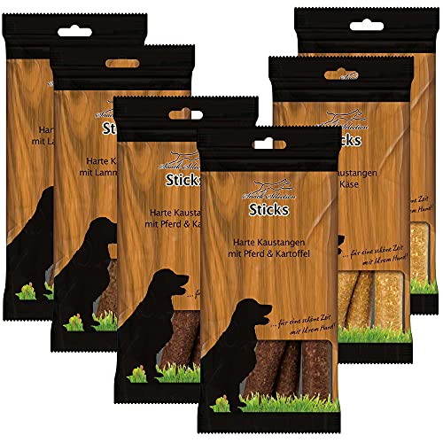 Schecker Kausnack - 6 x 200 g - Harte Kaustangen - aus Reis - Kartoffel - Teig - mit Pferd und Lamm - kleine Brotzeit Schecker Kausnack - 6 x 200 g - Harte Kaustangen - aus Reis - Kartoffel - Teig - mit Pferd und Lamm - kleine Brotzeit von Schecker