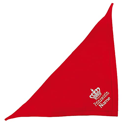 Schecker Rot 35cm Besticktes Hundehalstuch mit Text Prinzessin + Krone + Hundename – Bandana in 9 Farben und 3 Größen Schecker Rot 35cm Besticktes Hundehalstuch mit Text Prinzessin + Krone + Hundename – Bandana in 9 Farben und 3 Größen von Schecker
