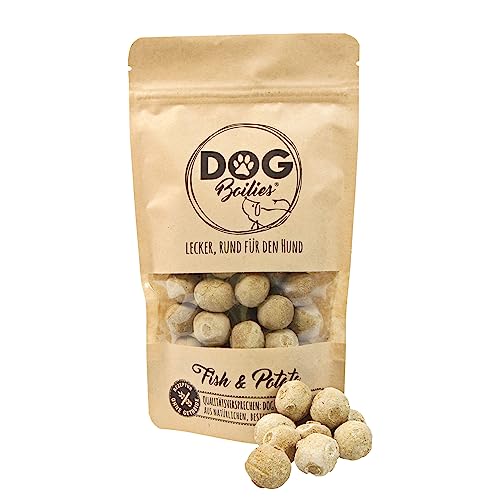 Schecker Hundeleckerli - Dog Boilies mit Fisch - Nur 3 Zutaten - Hundefutter 150g von Schecker