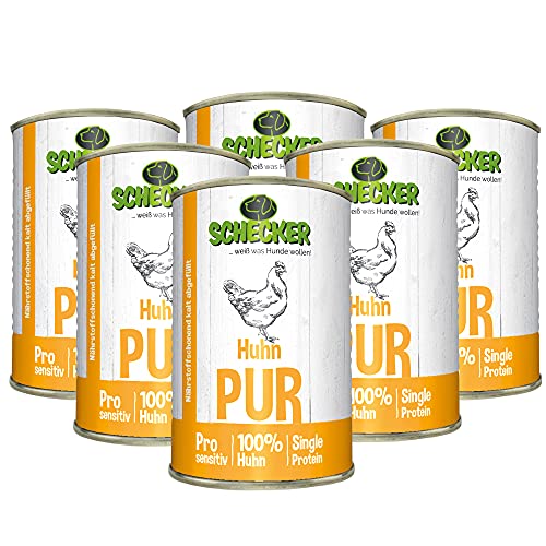 Schecker Nassfutter für den Hund - Huhn PUR - - getreidefrei - 6 x 410g - glutenfrei Schecker Nassfutter für den Hund - Huhn PUR - - getreidefrei - 6 x 410g - glutenfrei von Schecker